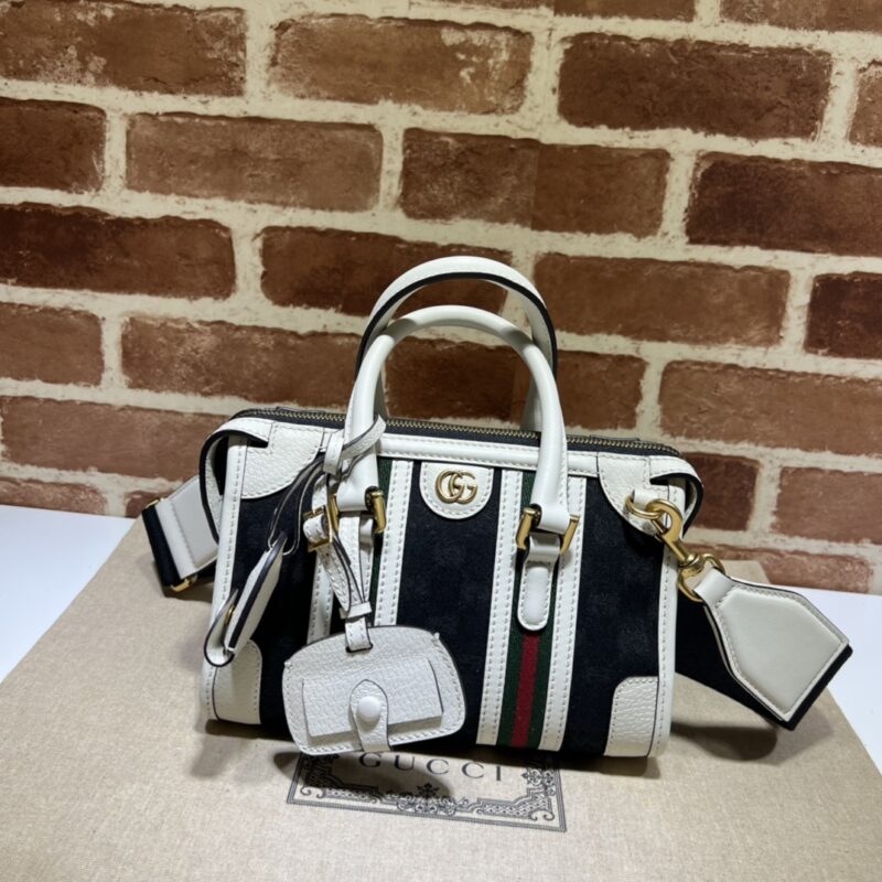 Replica Gucci Gucci Bauletto Top Handle White Black - high-quality designer bag dupe