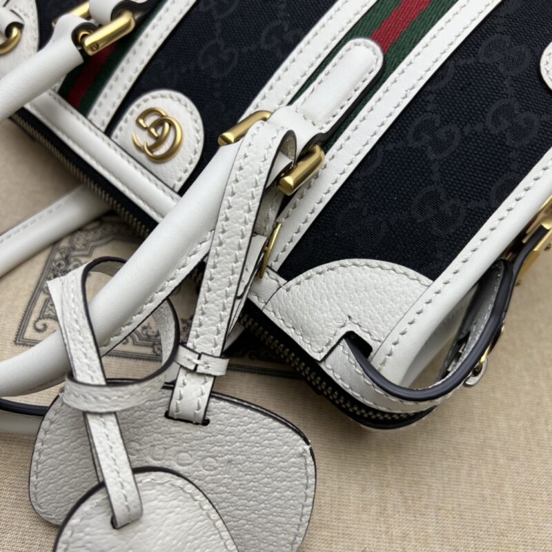 Replica Gucci Gucci Bauletto Top Handle White Black