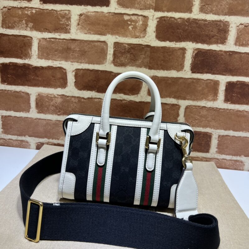 Replica Gucci Gucci Bauletto Top Handle White Black
