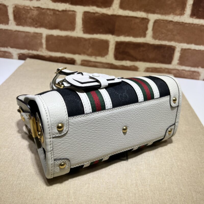 Replica Gucci Gucci Bauletto Top Handle White Black - 1:1 premium replica handbag
