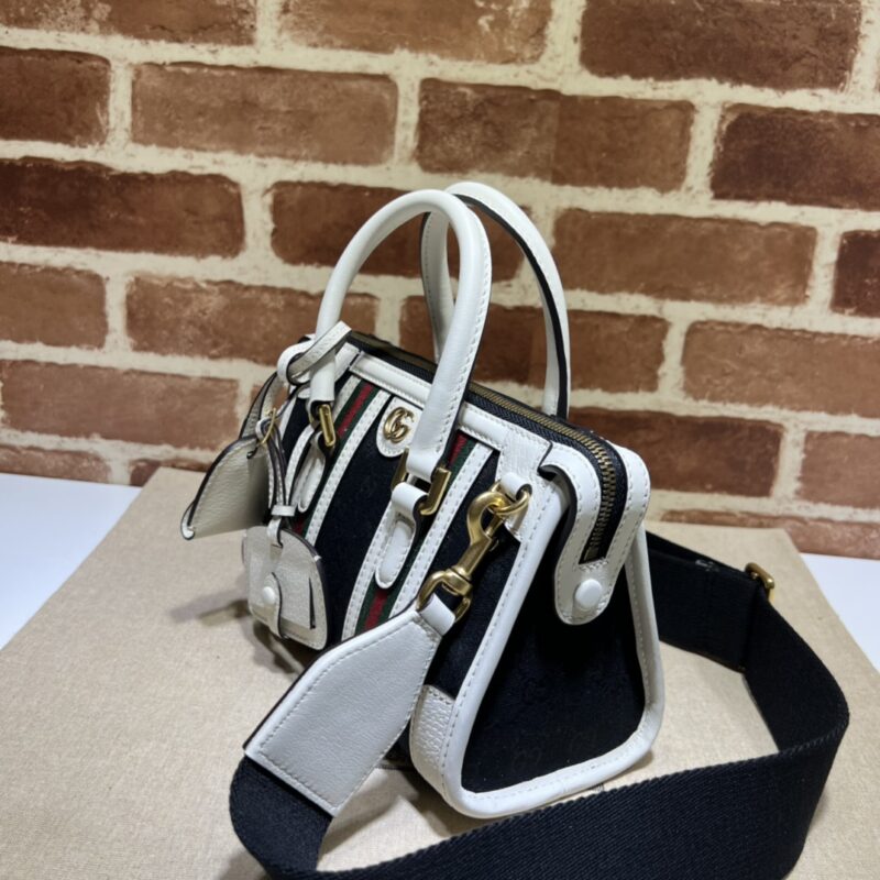 Replica Gucci Gucci Bauletto Top Handle White Black