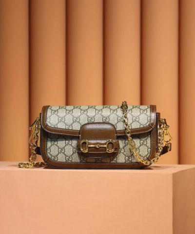 Replica Gucci 𝐇𝐨𝐫𝐬𝐞𝐛𝐢𝐭 𝟏𝟗𝟓𝟓 Baguette Bag - 1:1 premium replica handbag