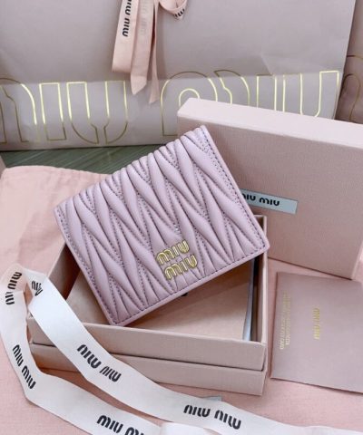 Replica Miu Miu Pocket Wallet Pink - high-end replica designer purse