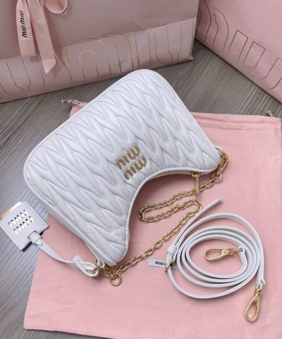 Replica Miu Miu Matelassé White - high-quality designer bag dupe
