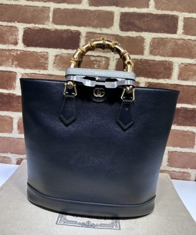 Replica Gucci Diana Medium Tote Bag Black
