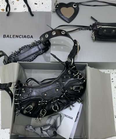 Replica Balenciaga Le Cagole Black Silver - high-end replica designer purse
