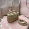 Replica Miu Miu Cosmetic Bag Milk Tea - high-quality designer bag dupe