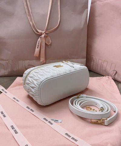 Replica Miu Miu Cosmetic Bag White