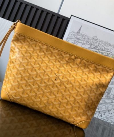 Replica Goyard Conti Pouch Yellow