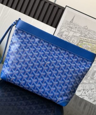 Replica Goyard Conti Pouch Blue - affordable luxury replica bag