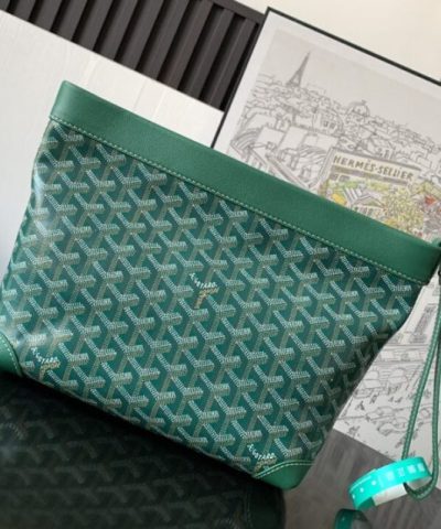 Replica Goyard Conti Pouch Green - high-end replica designer purse