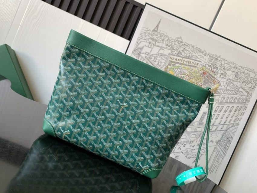 Replica Goyard Conti Pouch Green - high-end replica designer purse