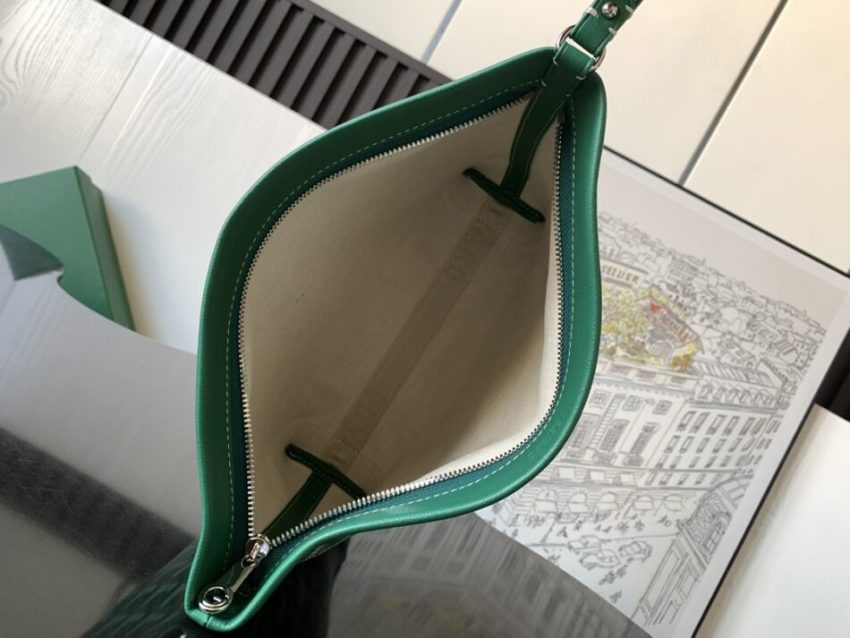 Replica Goyard Conti Pouch Green - affordable luxury replica bag