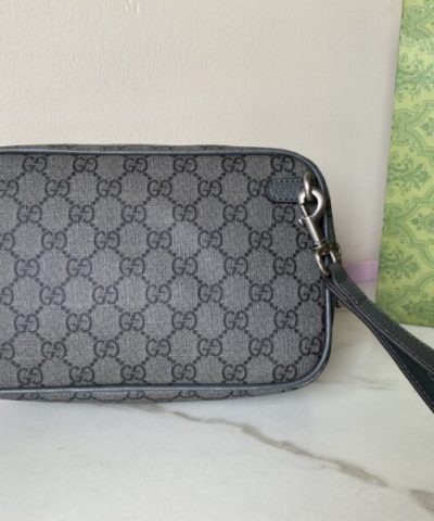 Replica Gucci Ophidia GG Clutch Grey - elite factory replica handbag