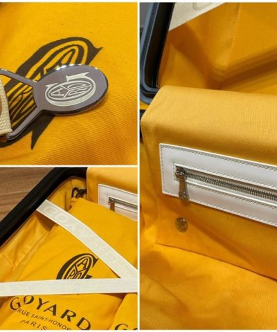 Replica Goyard Bourget Travel Suitcase White - high-quality designer bag dupe