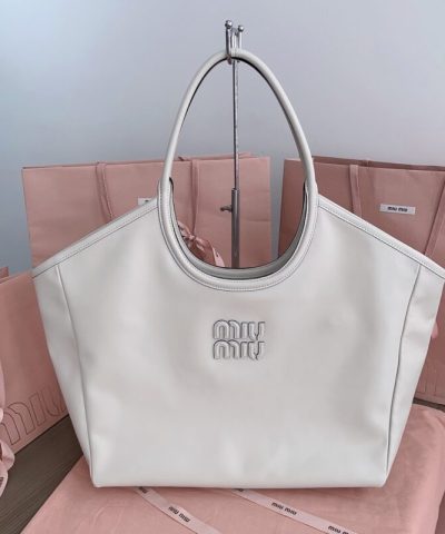 Replica Miu Miu Ivy Tote White