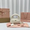 Replica Miu Miu Wander White Wool - high-end replica designer purse