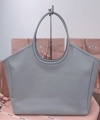 Replica Miu Miu Ivy Tote Grey - top-grade luxury bag dupe