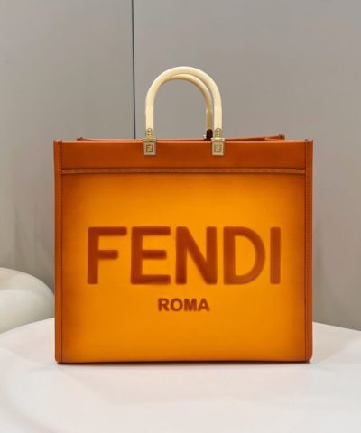 Replica Fendi Peekaboo Tote Orange - elite factory replica handbag