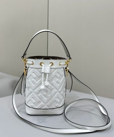 Replica Fendi Tresor Mini Bucket White - premium superclone handbag