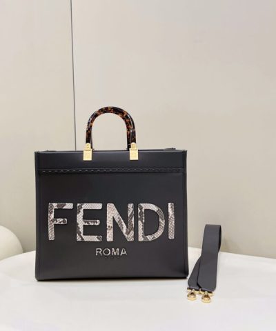 Replica Fendi Sunshine Tote Dark Grey