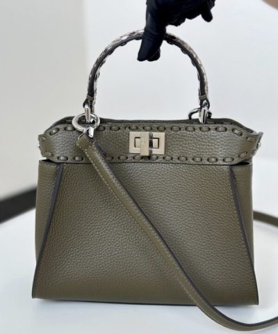 Replica Fendi Peekaboo Small Dark Grey - top-grade luxury bag dupe