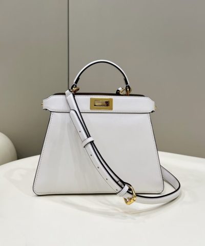 Replica Fendi Peekaboo Medium White - elite factory replica handbag