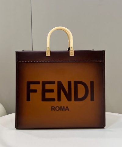 Replica Fendi Peekaboo Tote Brown
