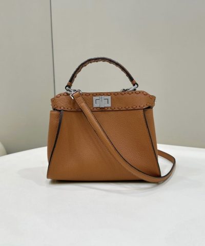 Replica Fendi Peekaboo Small Brown - premium superclone handbag