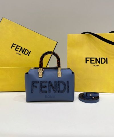 Replica Fendi By The Way Boston Blue - 1:1 premium replica handbag