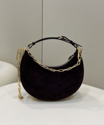 Replica Fendi Fendigraphy Large Black Velvet - affordable luxury replica bag