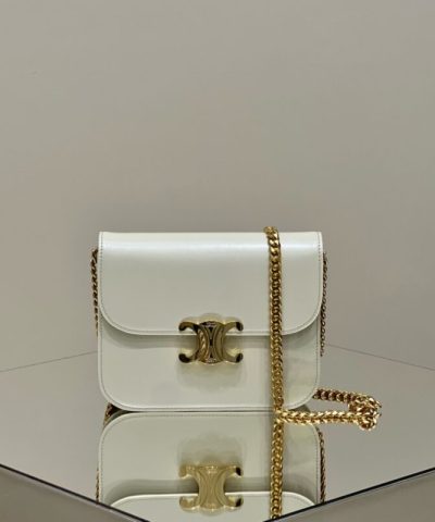 Replica Celine Teen Triomphe Bag White - elite factory replica handbag