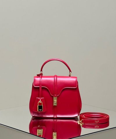 Replica Celine Mini 16 Red - top-grade luxury bag dupe