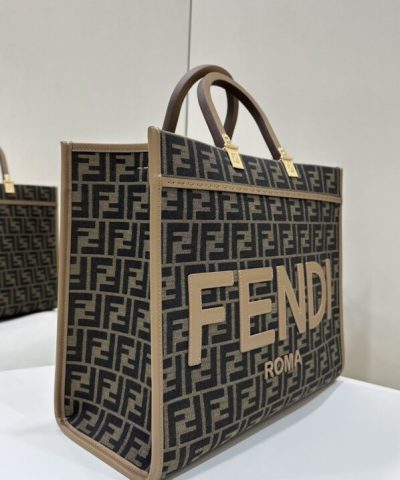 Replica Fendi Sunshine Tote Brown Monogram - top-grade luxury bag dupe