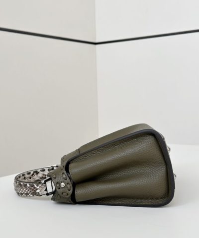 Replica Fendi Peekaboo Small Dark Grey - elite factory replica handbag