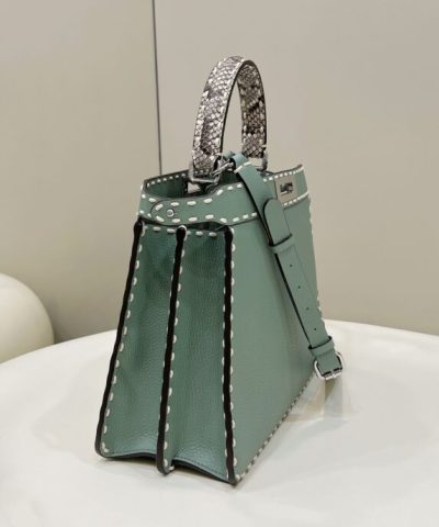 Replica Fendi Peekaboo Green Python Handle