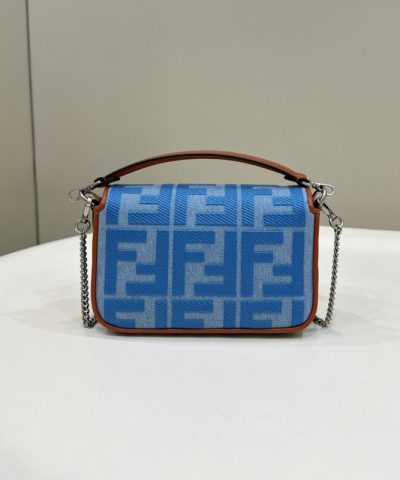 Replica Fendi Baguette Small Denim Blue