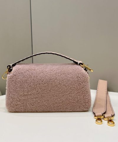 Replica Fendi Baguette Pink Wool - 1:1 premium replica handbag