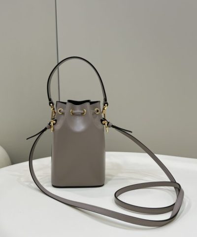 Replica Fendi Tresor Mini Bucket Grey