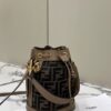Replica Fendi Tresor Mini Bucket Brown - top-grade luxury bag dupe