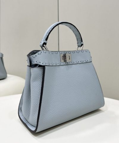 Replica Fendi Peekaboo Small Sky Blue - affordable luxury replica bag