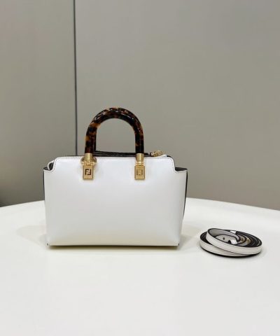 Replica Fendi By The Way Boston White - premium superclone handbag