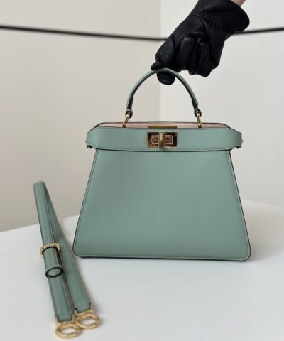 Replica Fendi Peekaboo Medium Light Green - 1:1 premium replica handbag