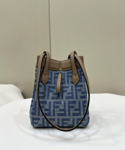 Replica Fendi Origami Small Blue Cotton - affordable luxury replica bag