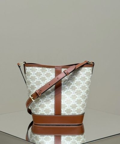 Replica Celine Triomphe Bucket White - 1:1 premium replica handbag