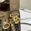 Replica Fendi Tresor Mini Bucket Brown - elite factory replica handbag