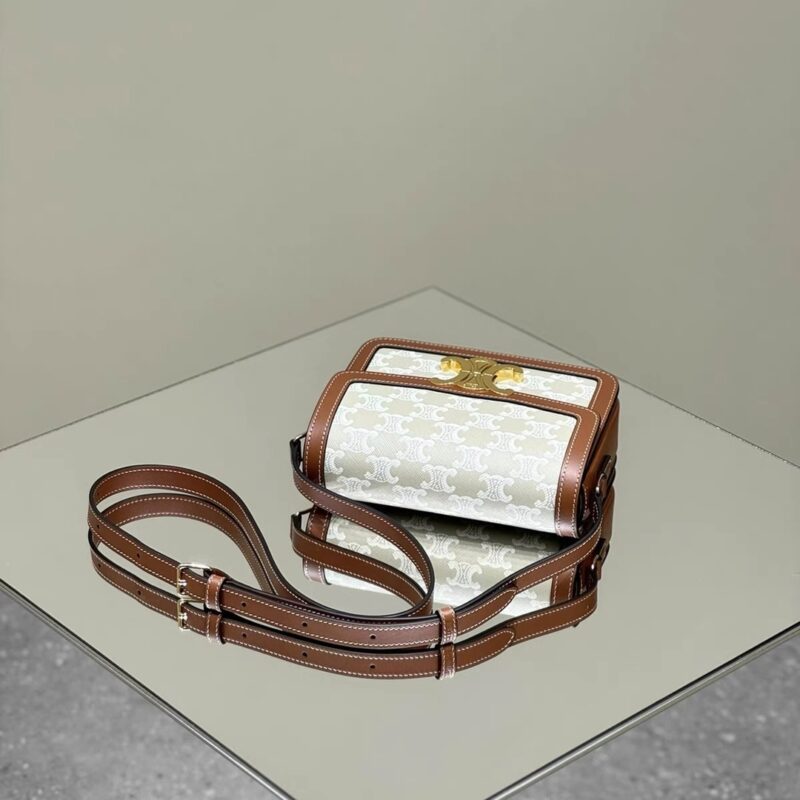Replica Celine Triomphe Mini White - top-grade luxury bag dupe