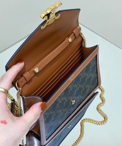 Replica Celine Triomphe Chain Woc - affordable luxury replica bag