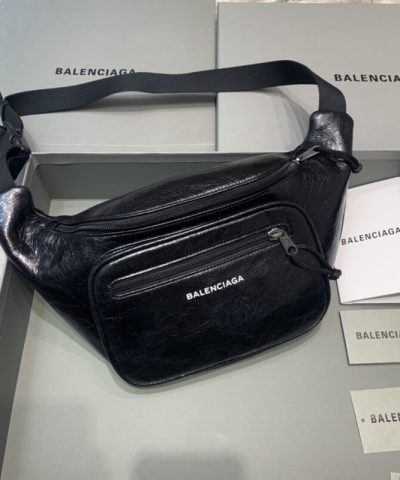Replica Balenciaga Everyday Bag Patent Black