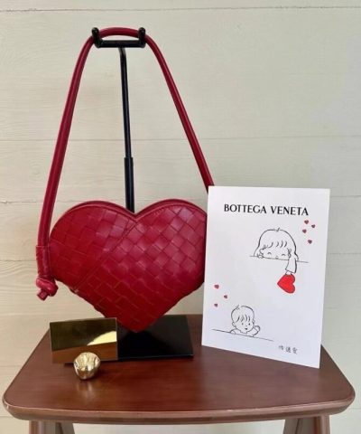 Replica Bottega Veneta Solstice Red Heart - high-quality designer bag dupe